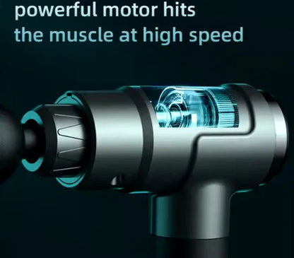 12V Professional Massage Gun With Portable Bag Electric Percussion Fascia Gun Tissue Muscle