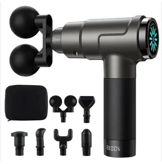 12V Professional Massage Gun With Portable Bag Electric Percussion Fascia Gun Tissue Muscle